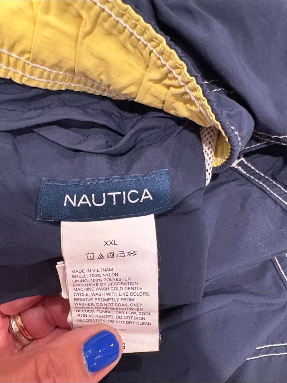 L.L. Bean & Nautica swim trunks.